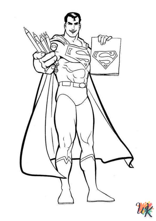coloriage Superman  à imprimer pour enfant de 7 ans