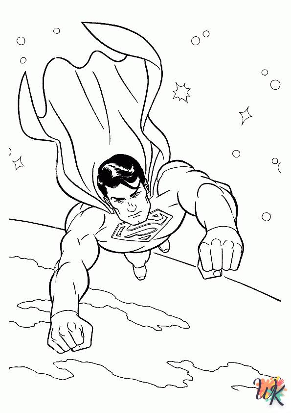 coloriage Superman  en ligne pour bebe de 2 ans