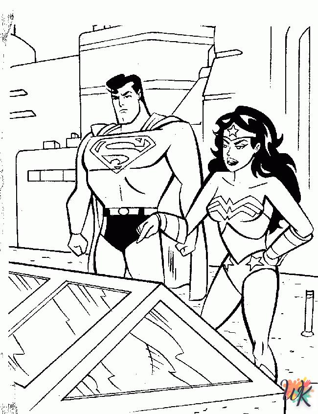 coloriage Superman  de noël gratuit à imprimer en ligne