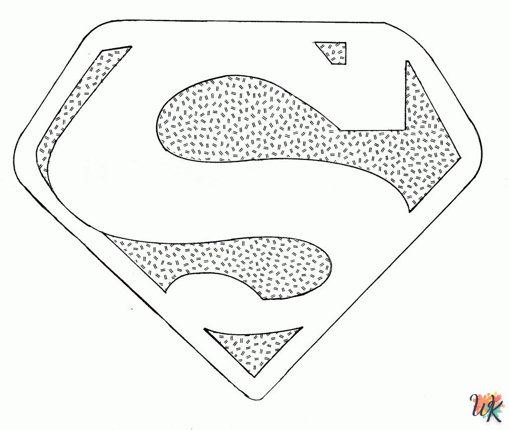 coloriage Superman  pour enfant de à imprimer