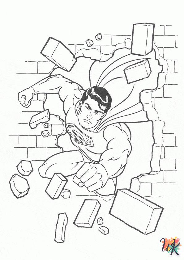 coloriage Superman  en ligne maternelle