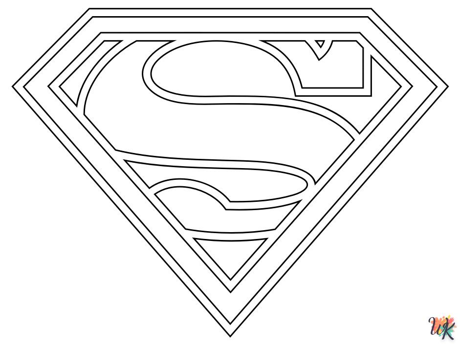 coloriage Superman  educatif pour enfant 1