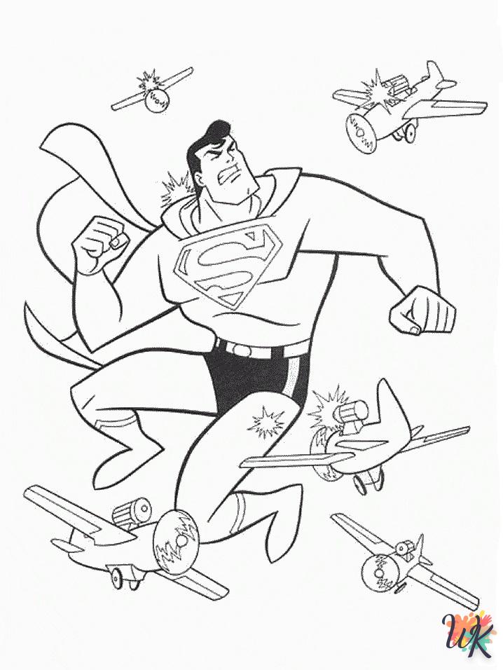 coloriage Superman  a colorier en ligne gratuitement