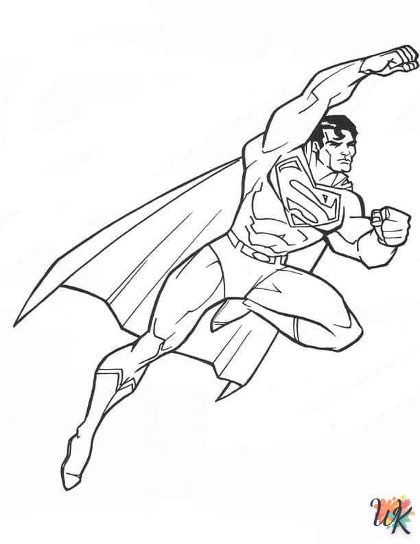 coloriage Superman  de noël gratuit à imprimer en ligne 1