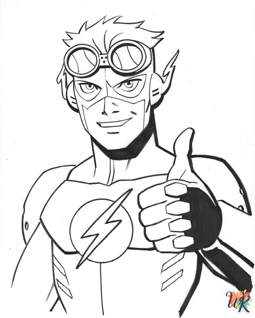 coloriage The Flash  a imprimer enfant 6 ans