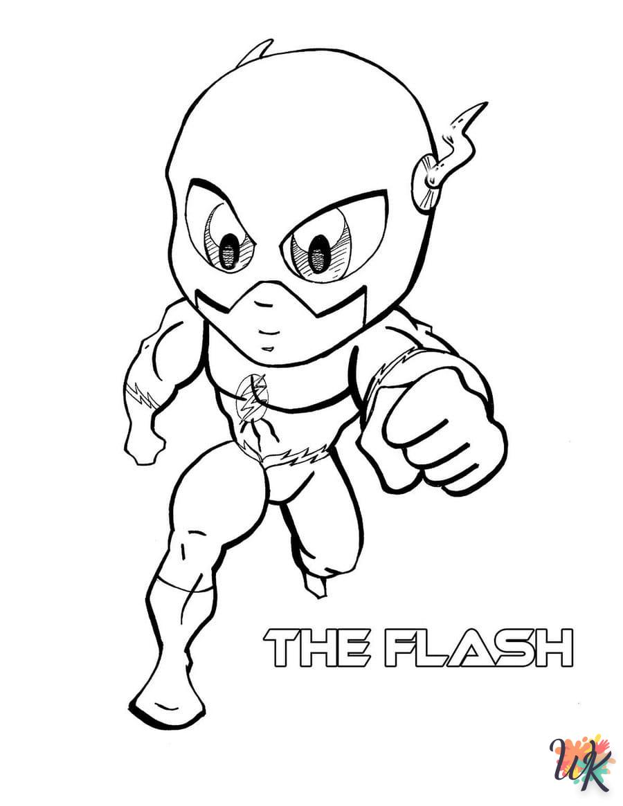 coloriage The Flash  enfant 3 ans a imprimer