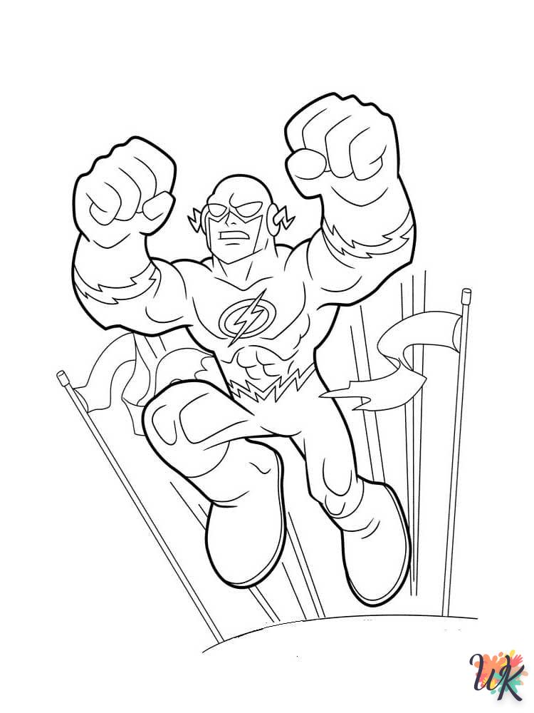 coloriage The Flash  enfant à imprimer pdf