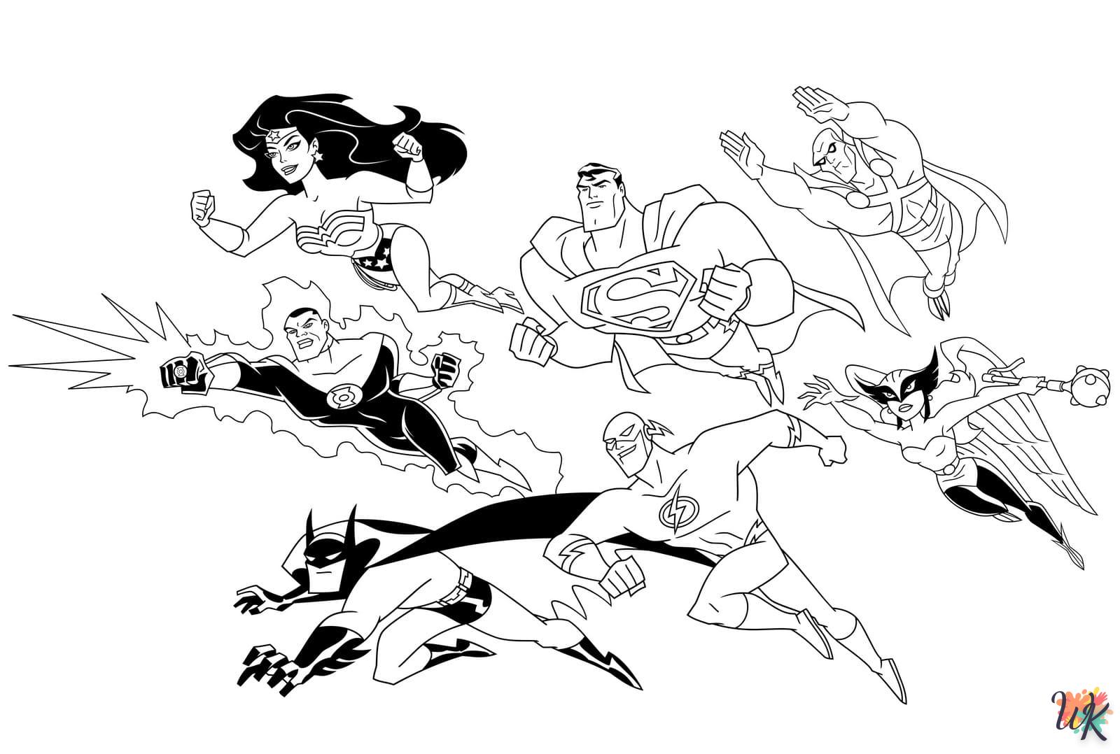 coloriage DC Comics  à imprimer pour enfant de 12 ans 1