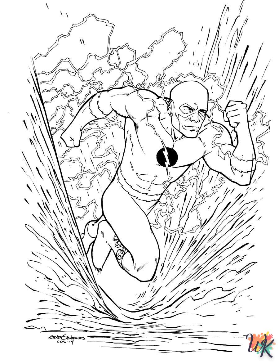 coloriage The Flash  et découpage à imprimer