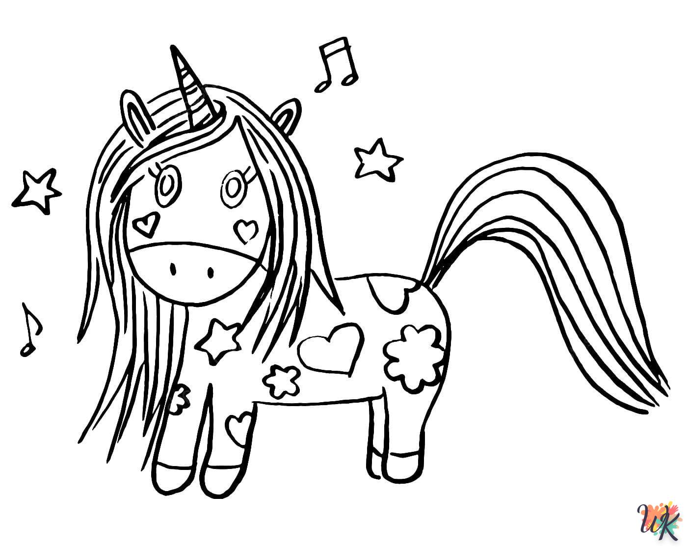 coloriage Licorne  enfant 2 ans a imprimer