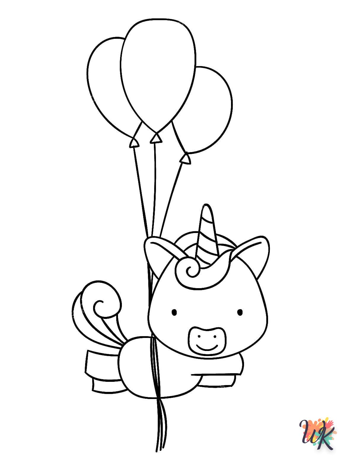 coloriage Licorne  et decoupage a imprimer gratuit