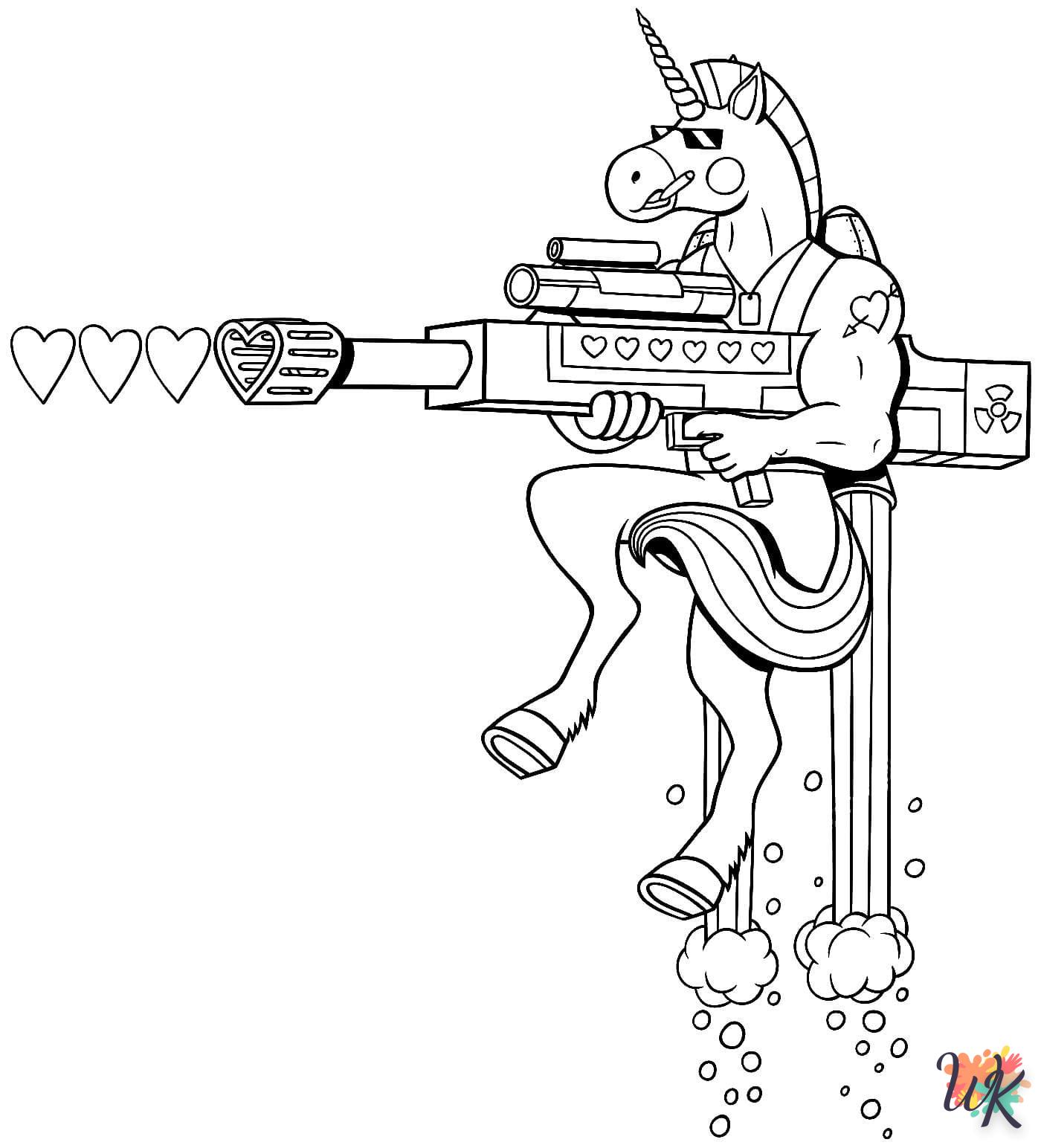 coloriage Licorne  enfant 6 ans à imprimer 1