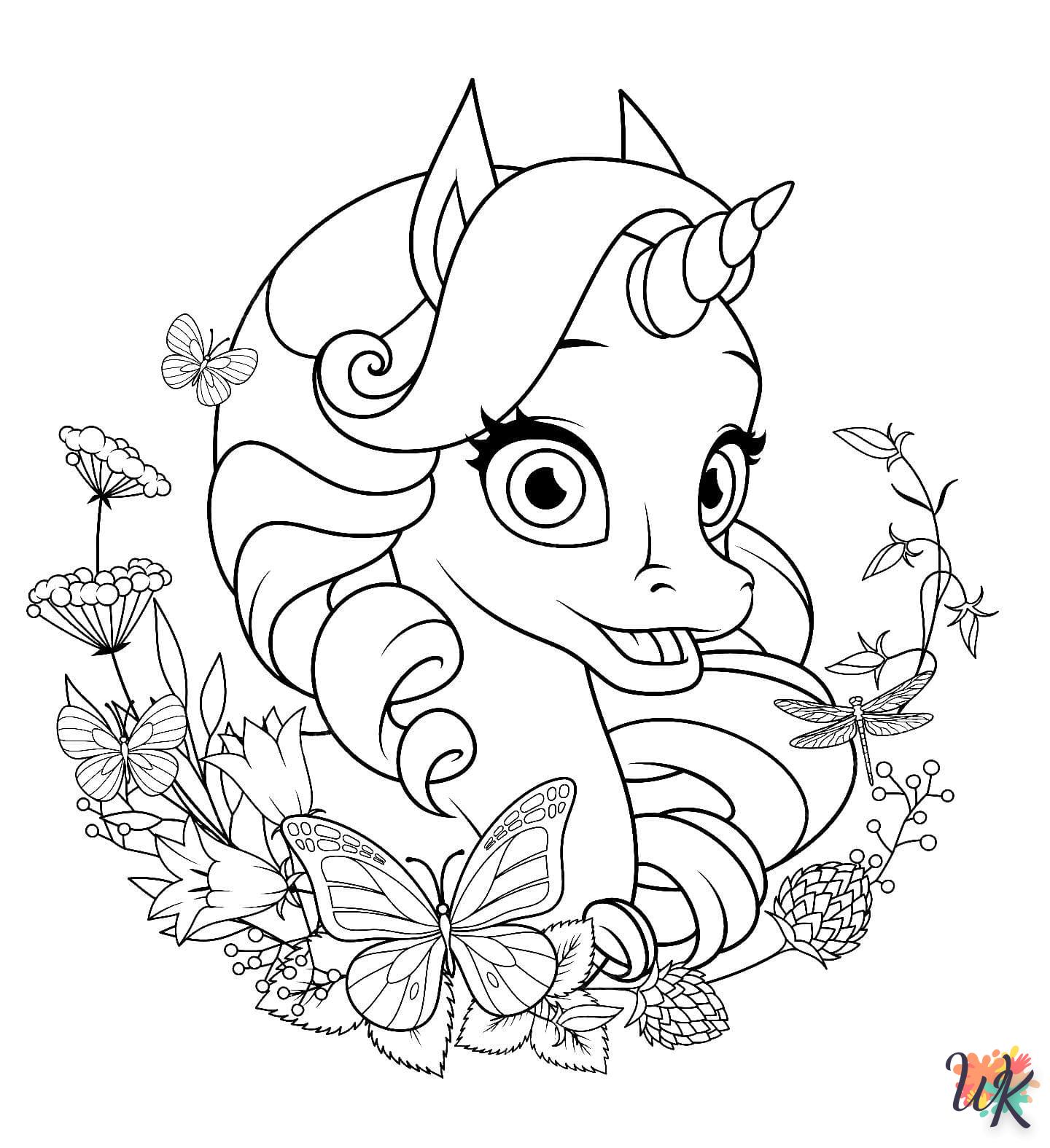 coloriage Licorne  enfant 5 ans à imprimer