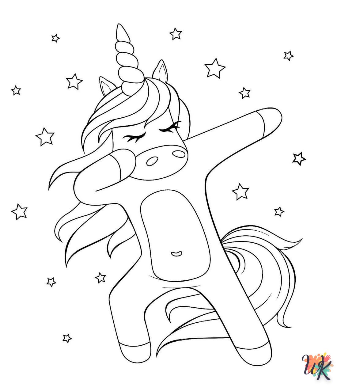 coloriage Licorne  enfant à imprimer pdf