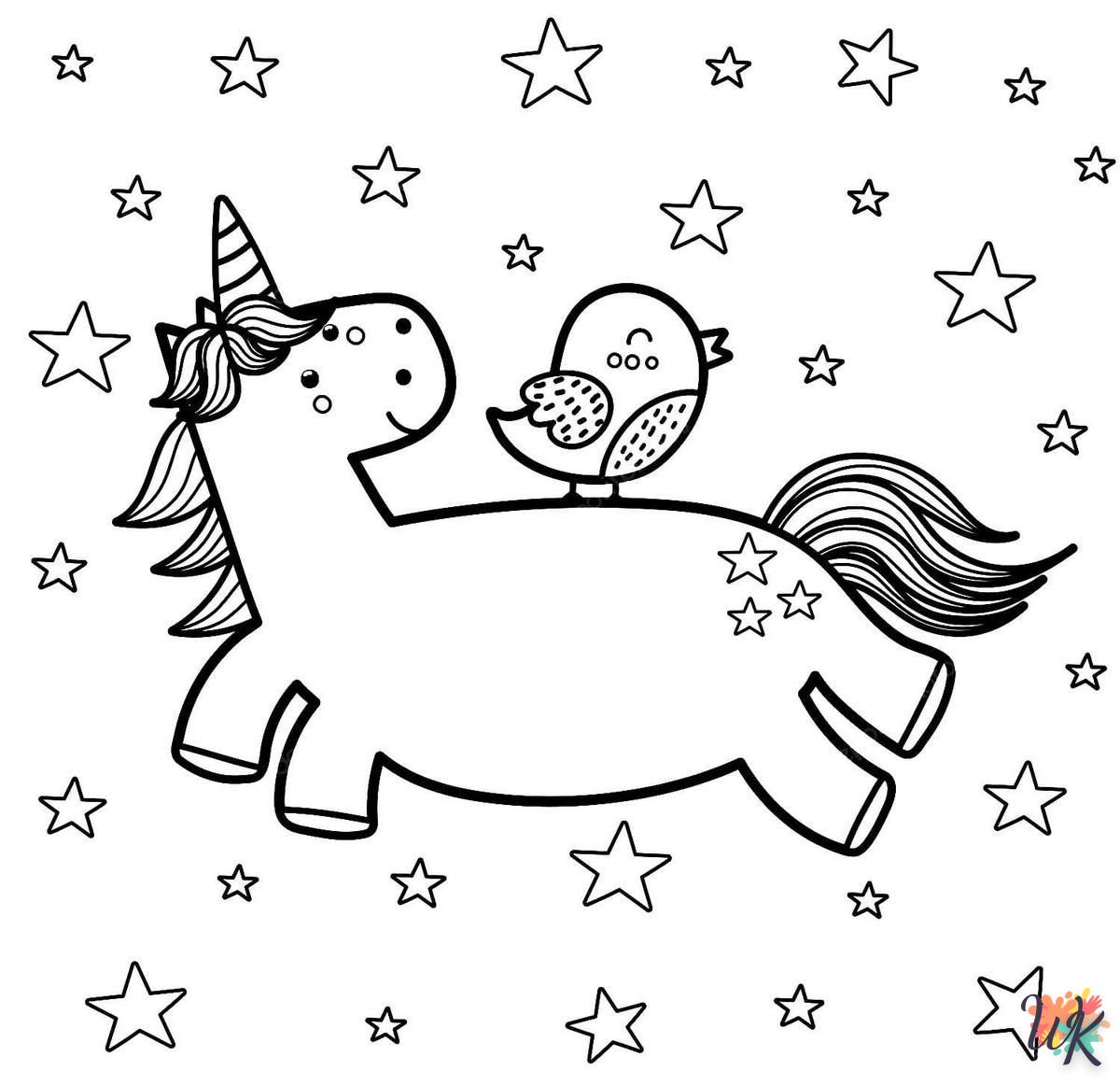 coloriage Licorne  en ligne maternelle