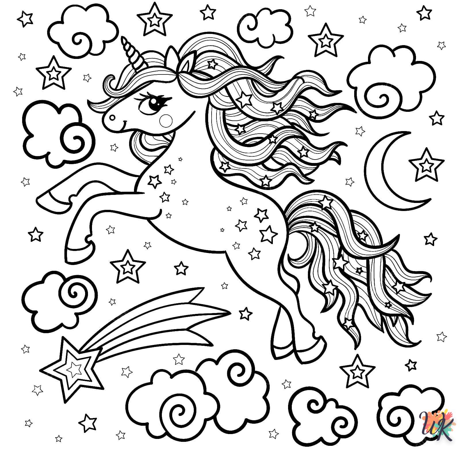 coloriage Licorne  pour enfants à télécharger