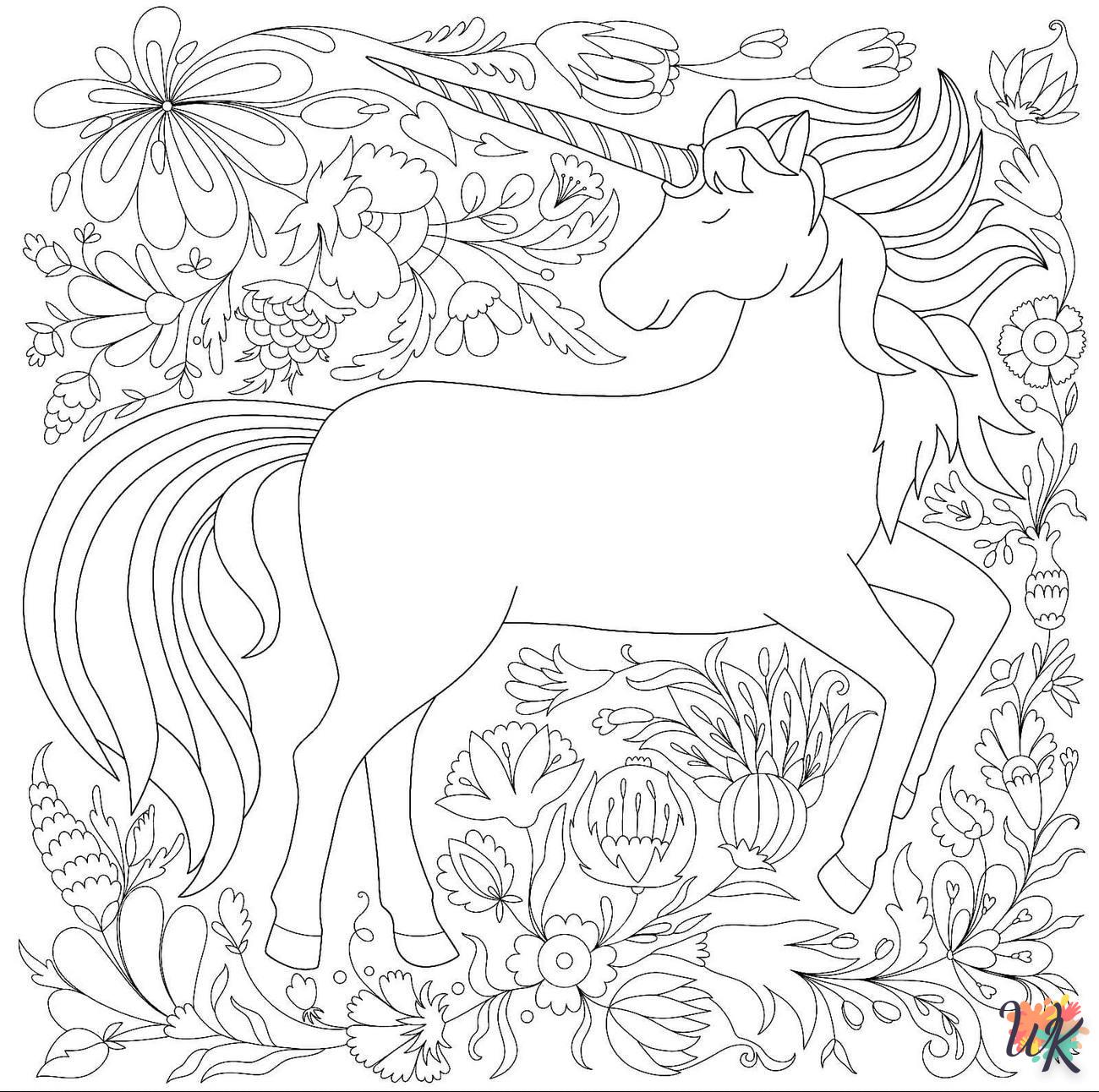 coloriage Licorne  pour enfant de à imprimer