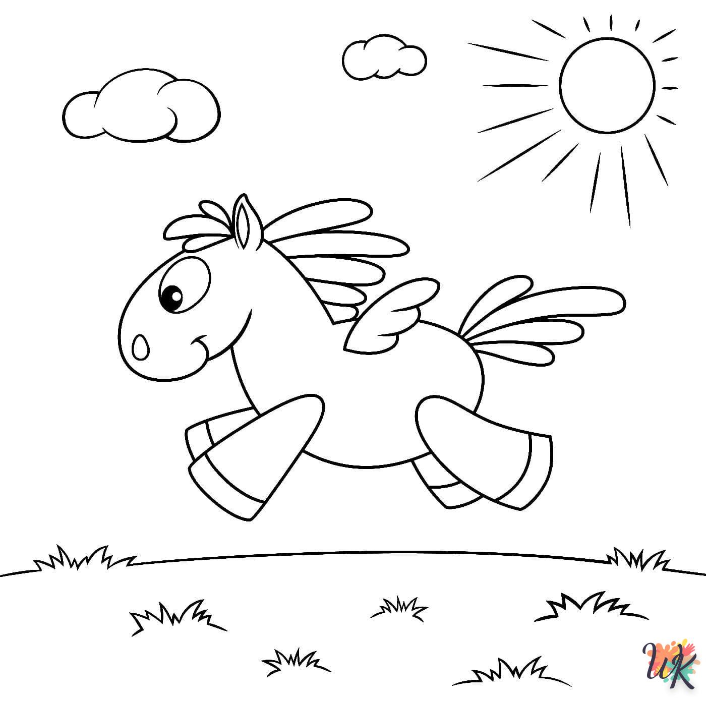 coloriage Licorne  à imprimer pour enfant de 10 ans