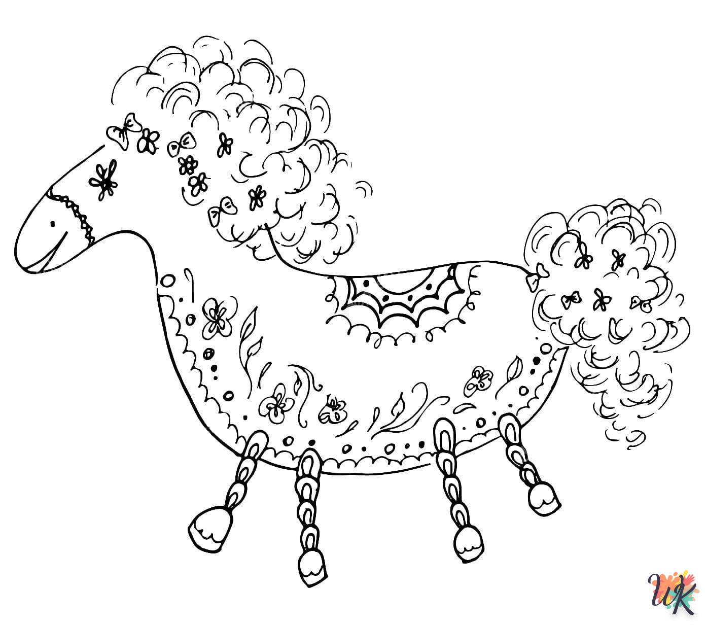 coloriage Licorne  à numéro adulte en ligne gratuit 2