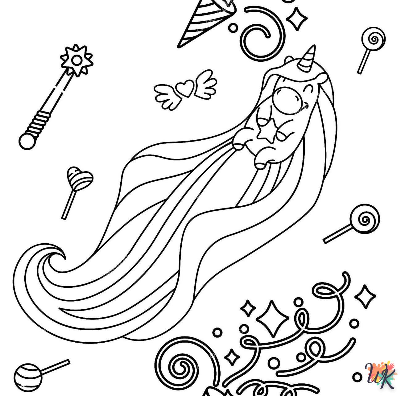 coloriage Licorne  enfant 3 ans a imprimer