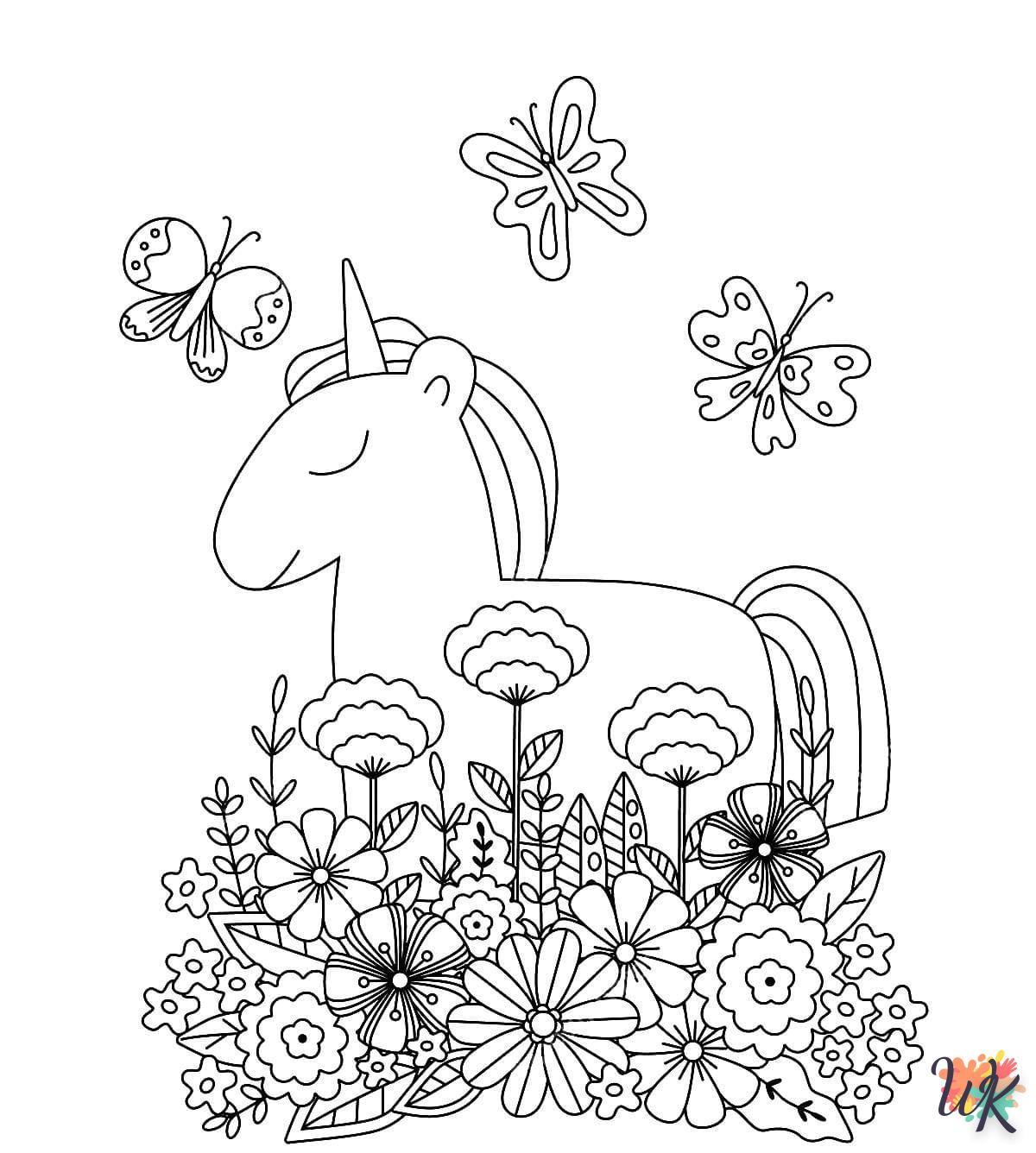 coloriage Licorne  pour bebe a imprimer