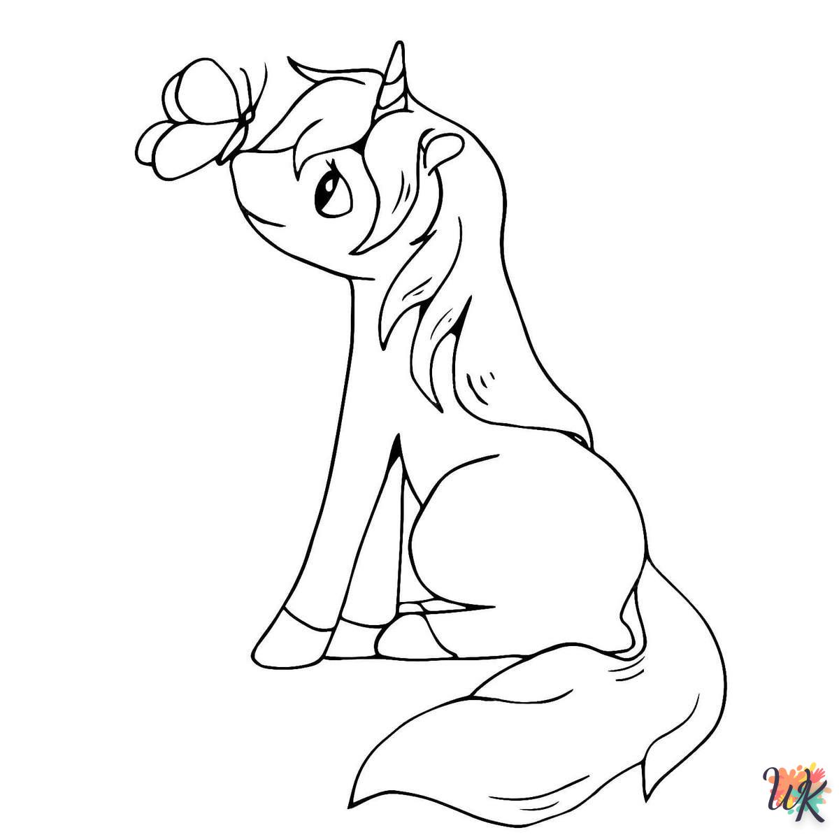 coloriage Licorne  à imprimer pdf gratuit