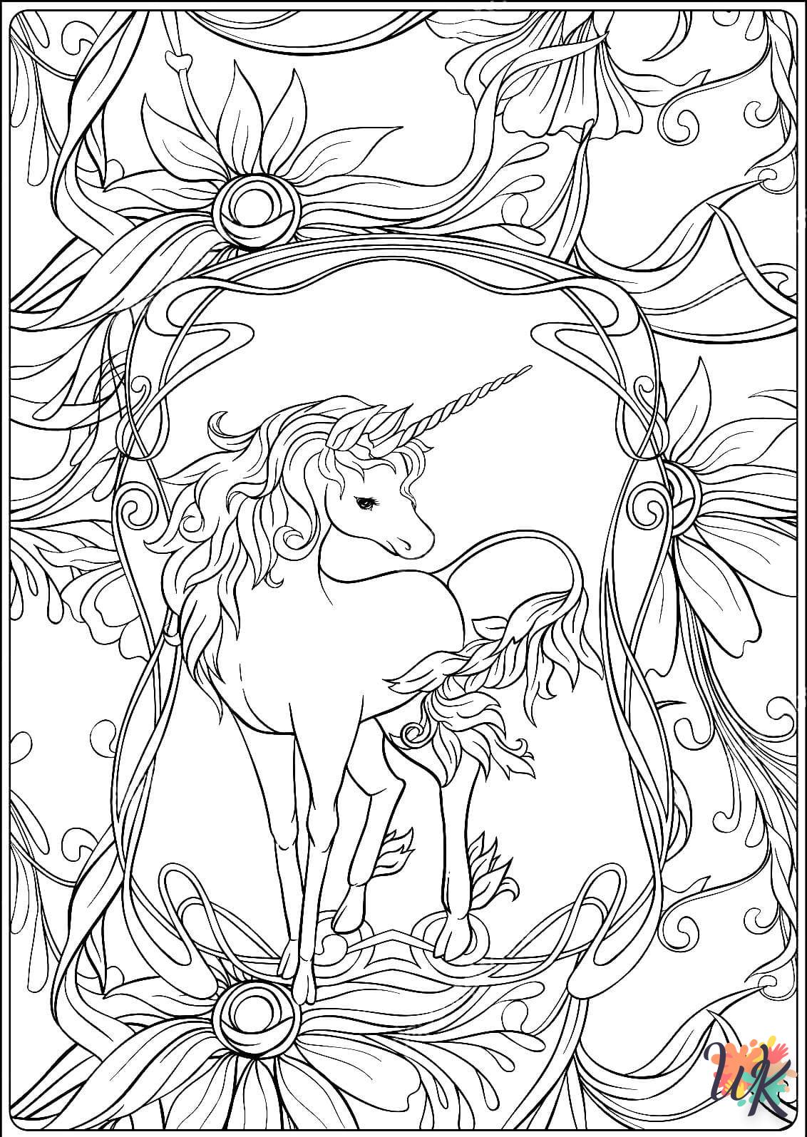 coloriage Licorne  pour enfants à télécharger