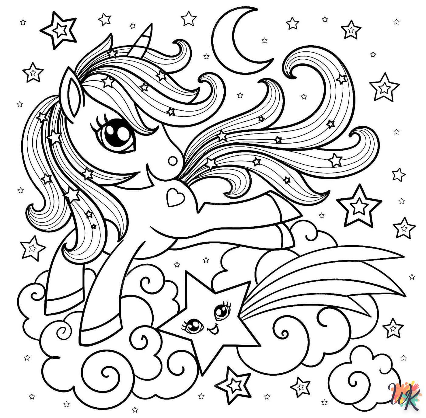 coloriage Licorne  gratuit a imprimer