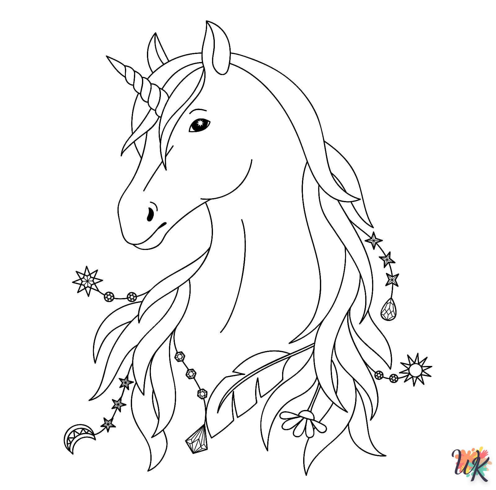 coloriage Licorne  dinosaures en ligne gratuit à imprimer