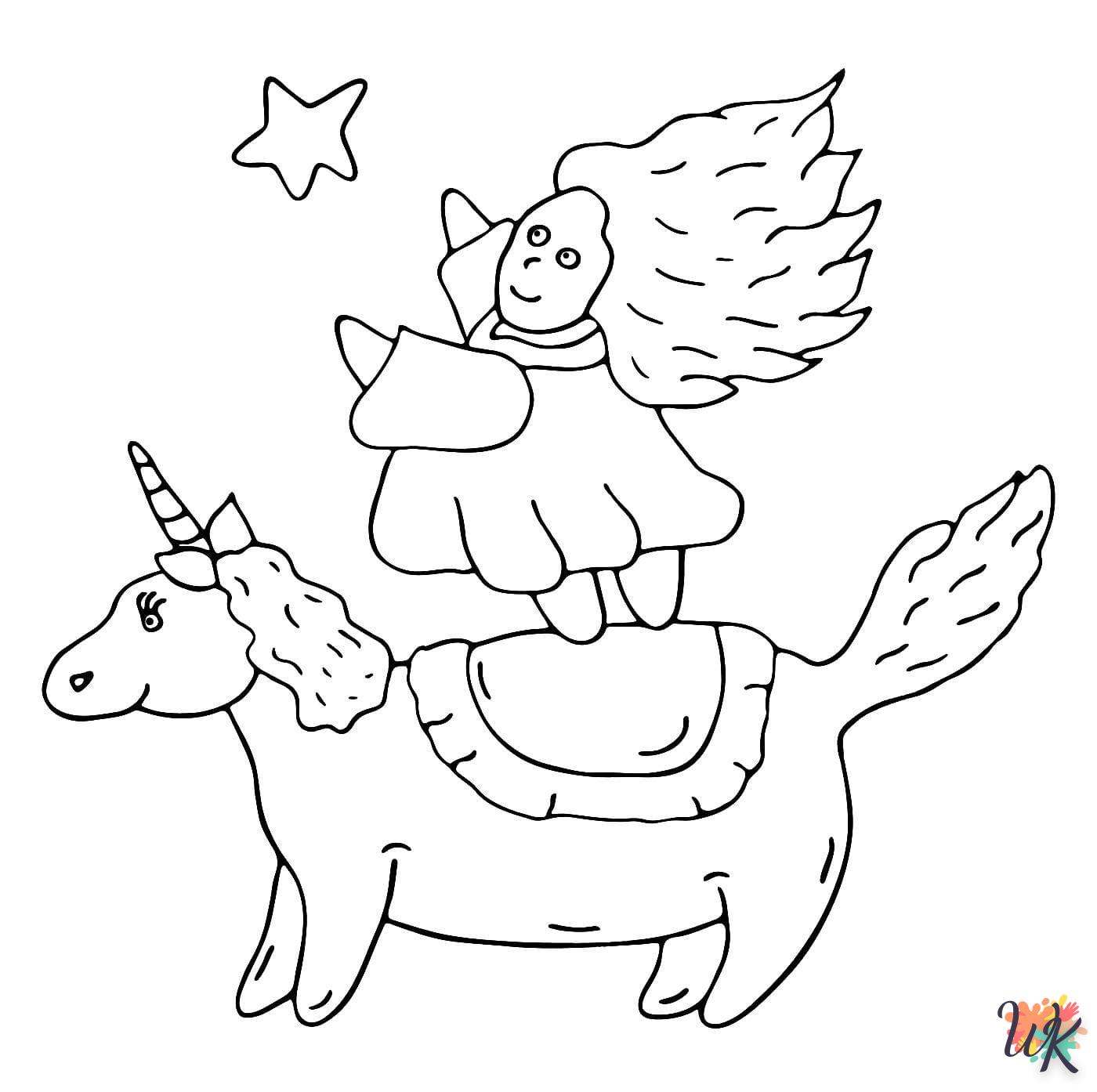 coloriage Licorne  en ligne a colorier 2