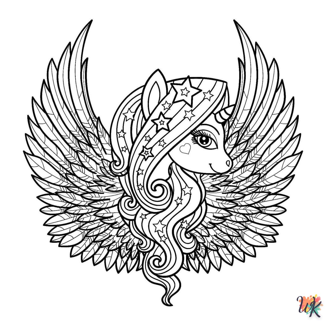 alphabet coloriage Licorne  en ligne