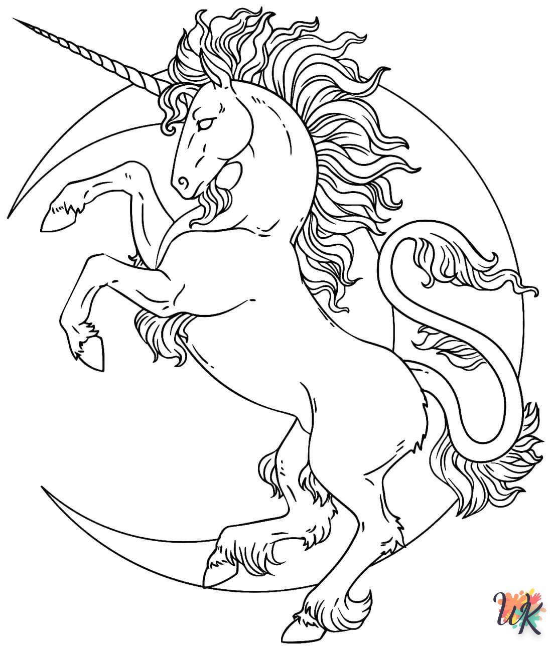 coloriage Licorne  d'enfant a imprimer