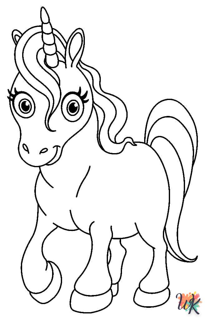 coloriage Licorne  educatif pour enfant