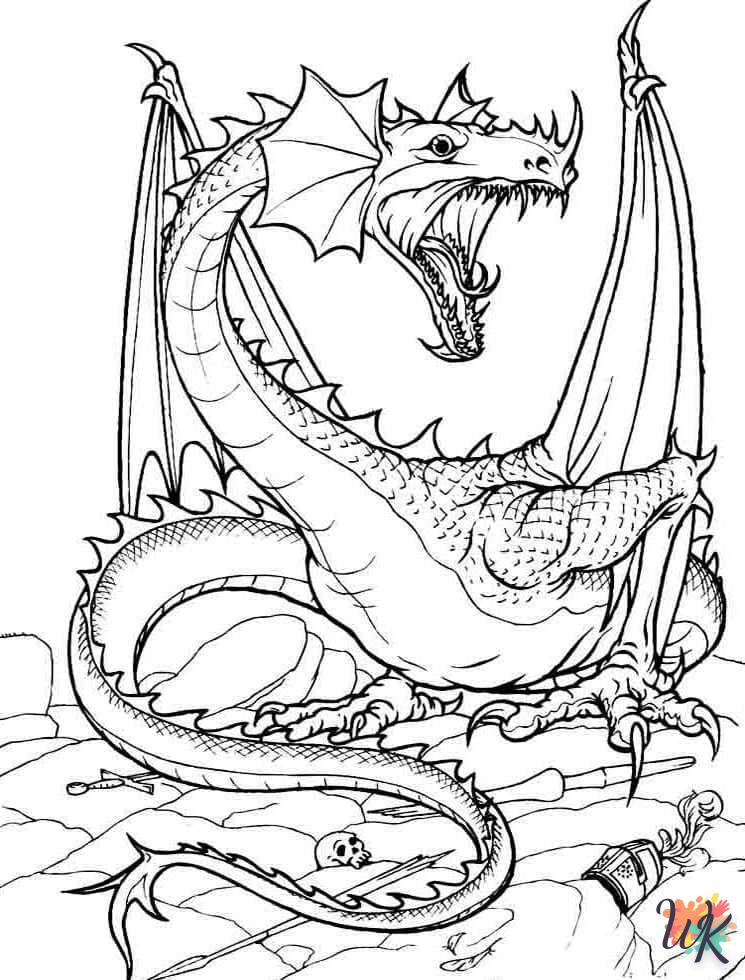 coloriage Dragon  pour enfants a imprimer gratuit 1