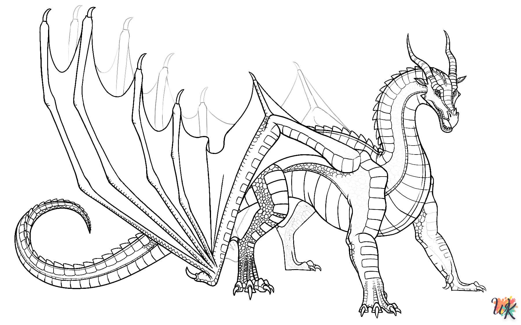 coloriage Dragon  à imprimer pdf