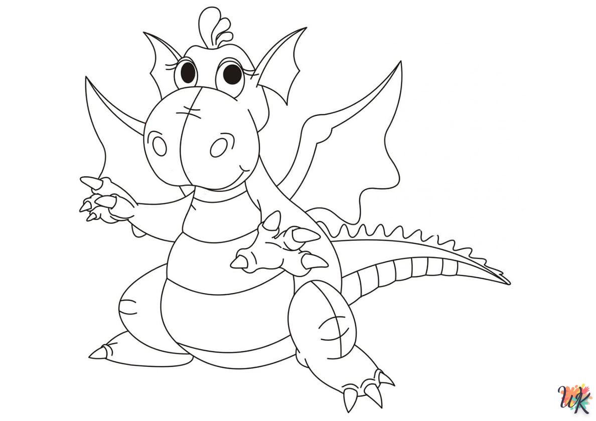 coloriage Dragon  pour primaire