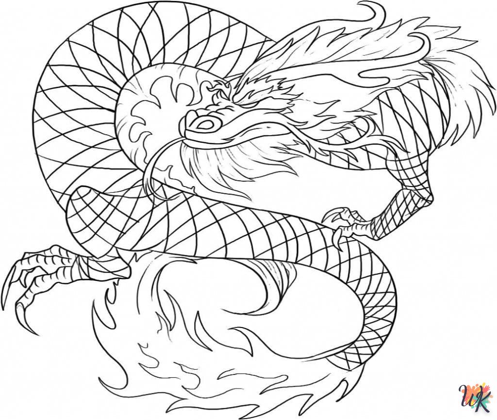 coloriage Dragon  enfant 8 ans a imprimer