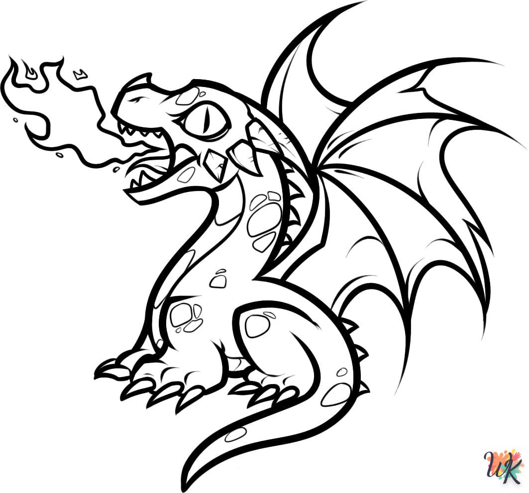 coloriage Dragon  enfant 3 ans a imprimer