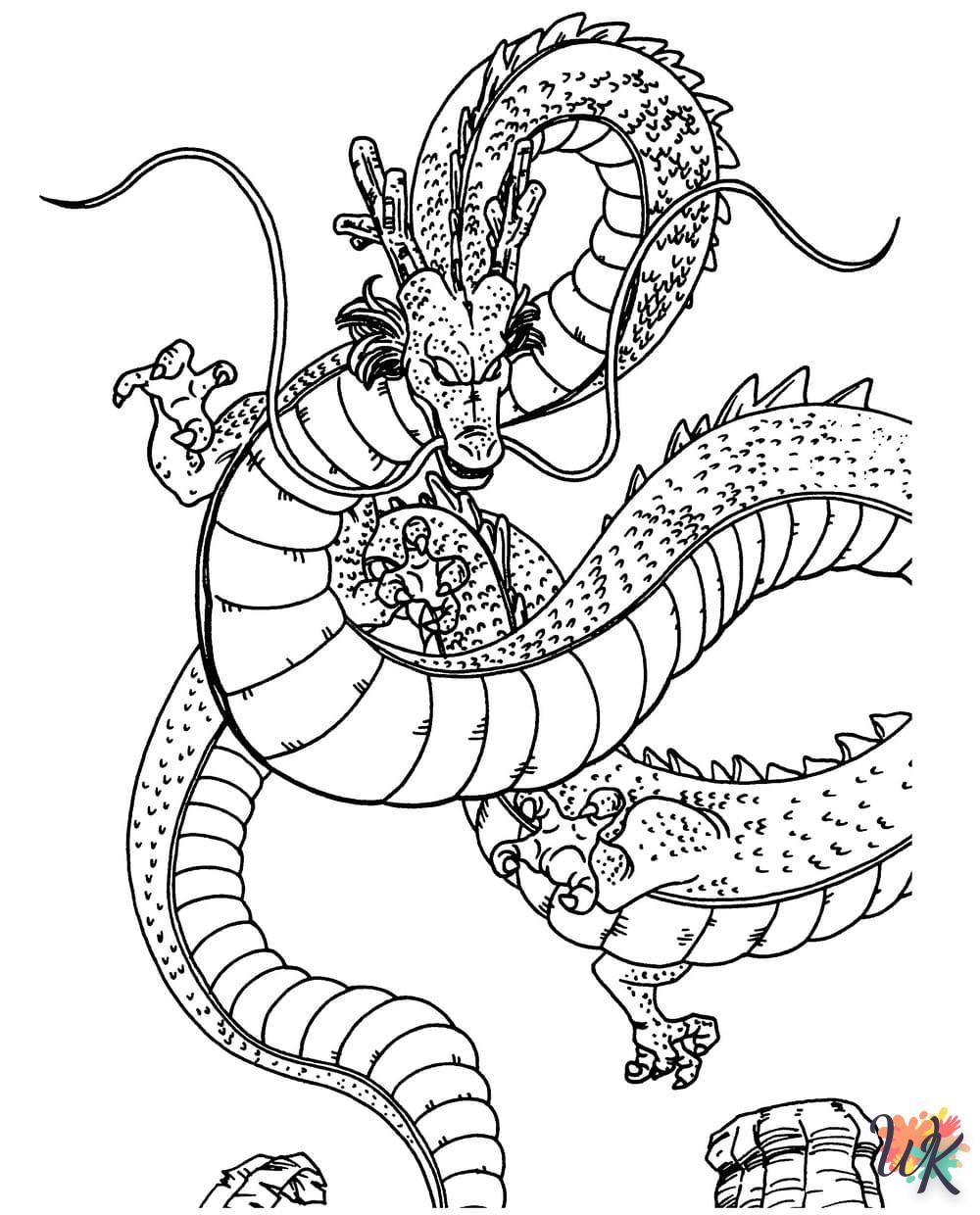 coloriage Dragon  pour lutter contre le stress