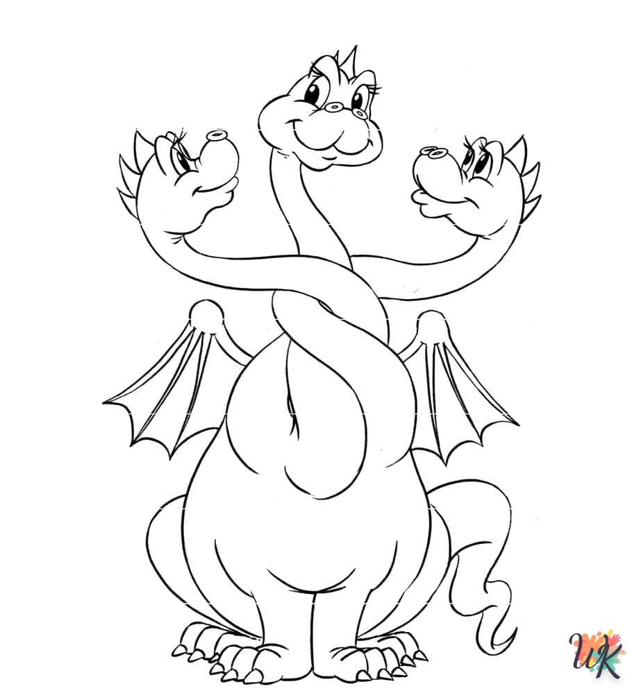 coloriage Dragon  pour enfant de 8 ans 2