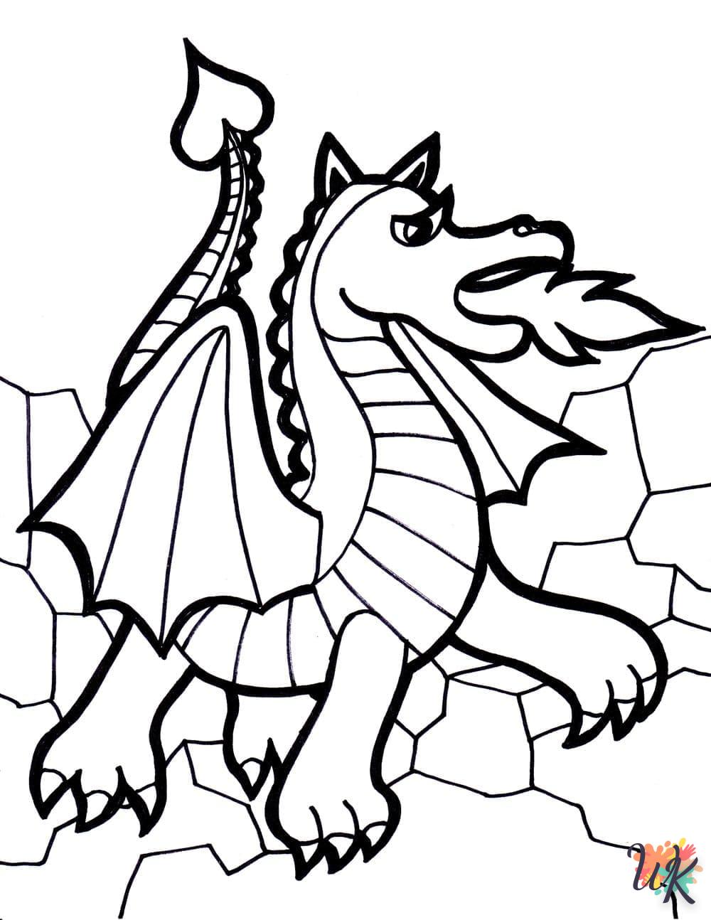 coloriage Dragon  en ligne pour bebe de 2 ans 1