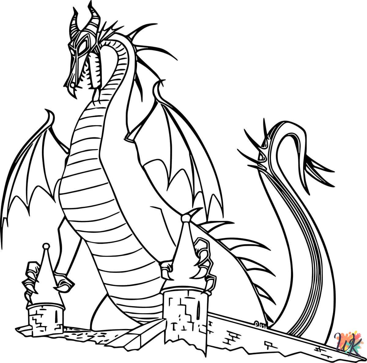 coloriage Dragon  pour enfant de 8 ans 1