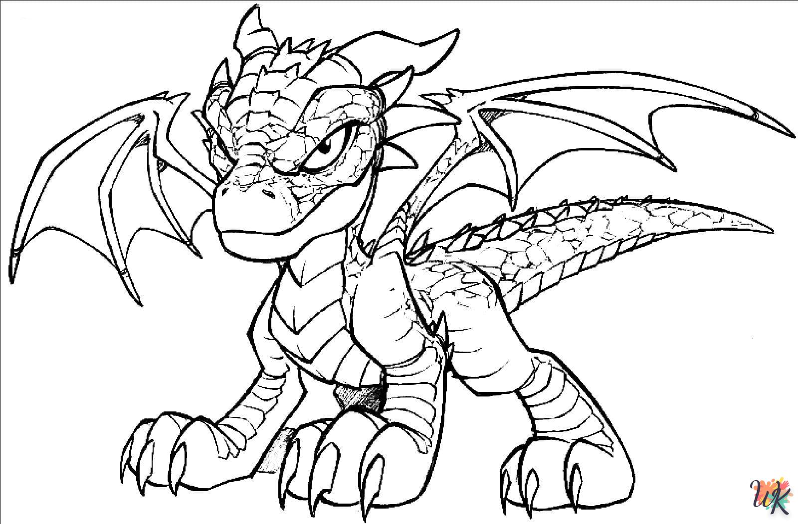 coloriage Dragon  a imprimer enfant 6 ans 1