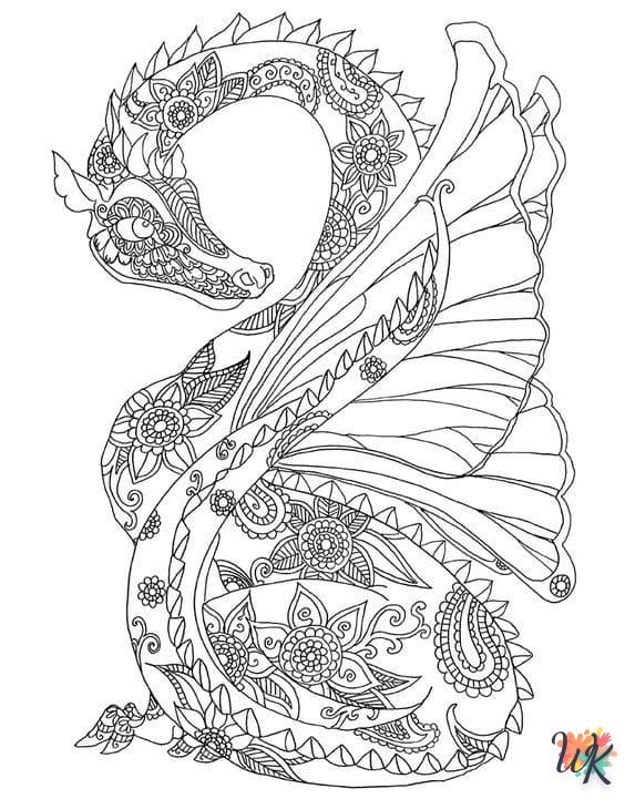 coloriage Dragon  à imprimer gratuitement pdf