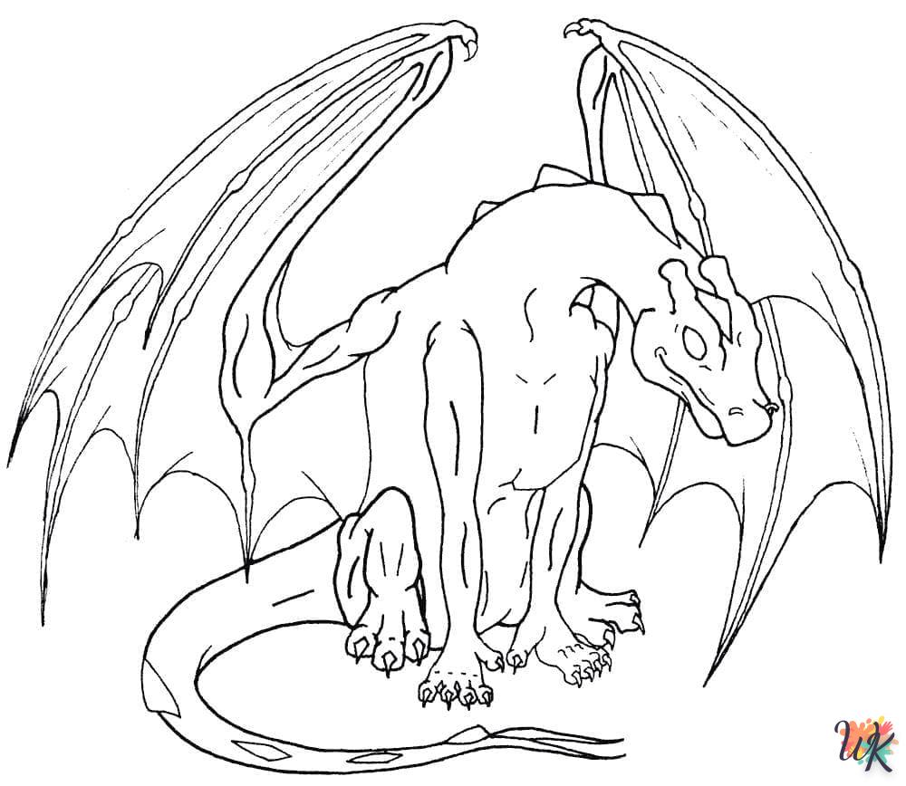 coloriage Dragon  pour enfant de 7 ans