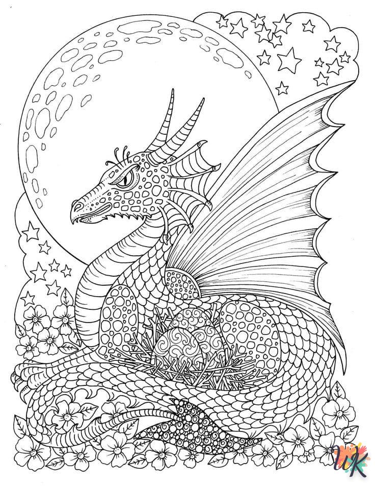 coloriage Dragon  à imprimer gratuit