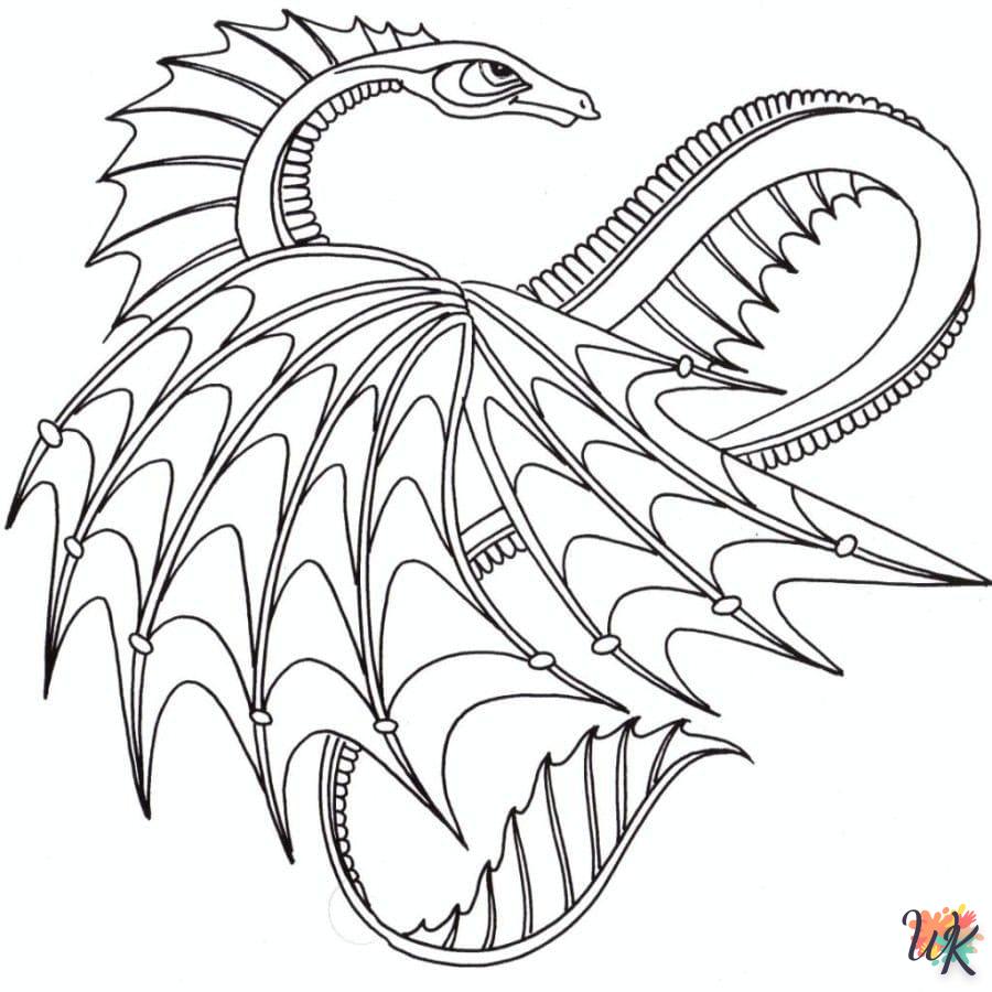 coloriage Dragon  à imprimer pdf gratuit 1