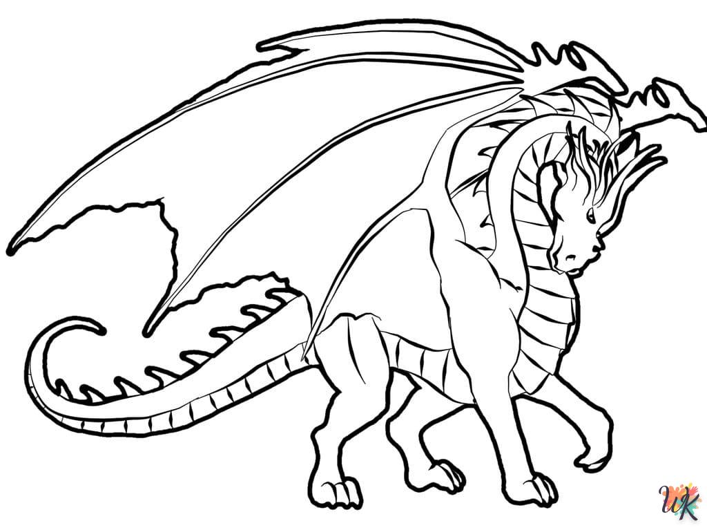 coloriage Dragon  à imprimer pour enfant de 2 ans 1