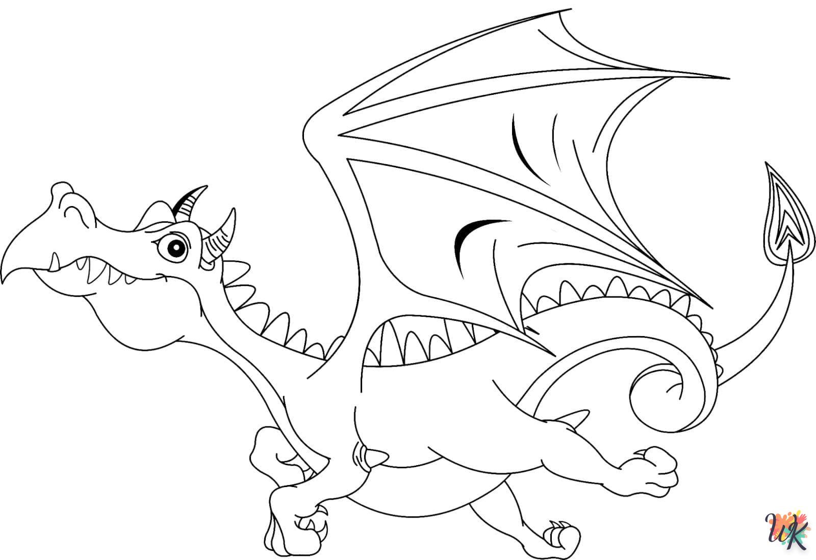 coloriage Dragon  à imprimer gratuitement 1