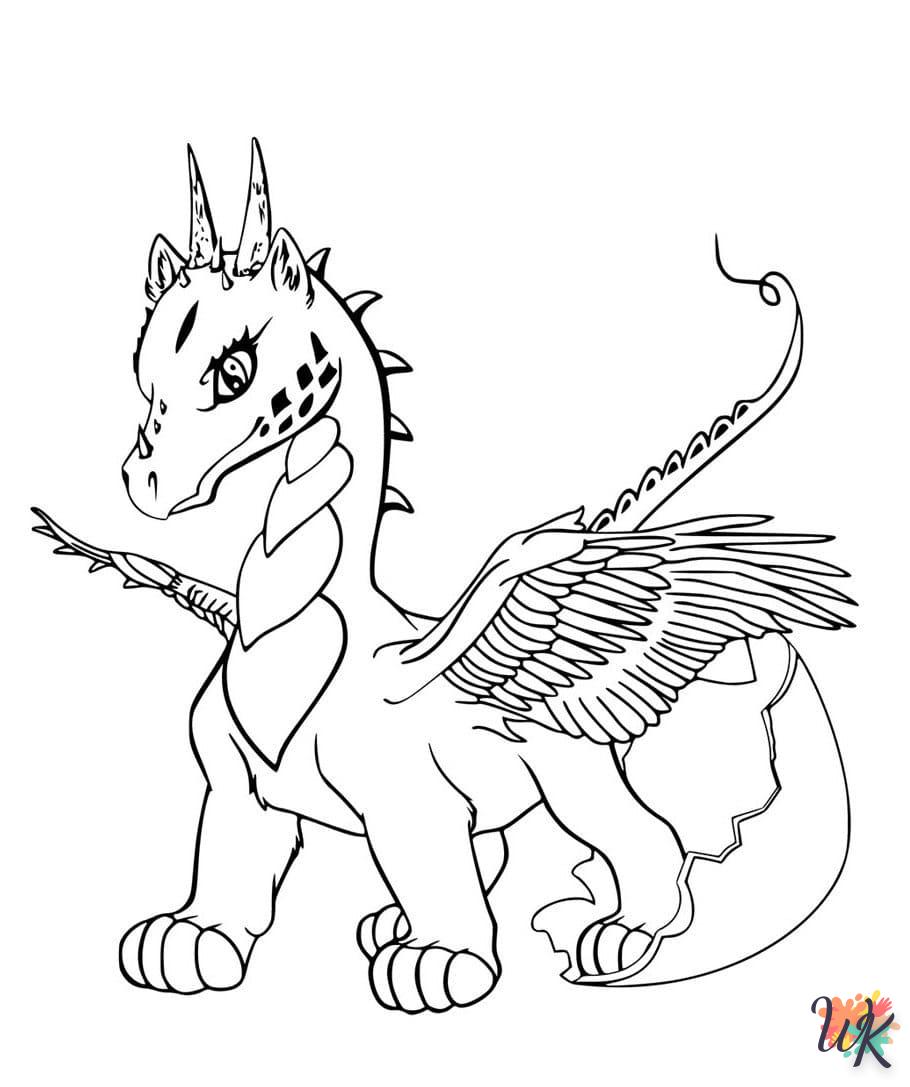 coloriage Dragon  pour enfant gratuit